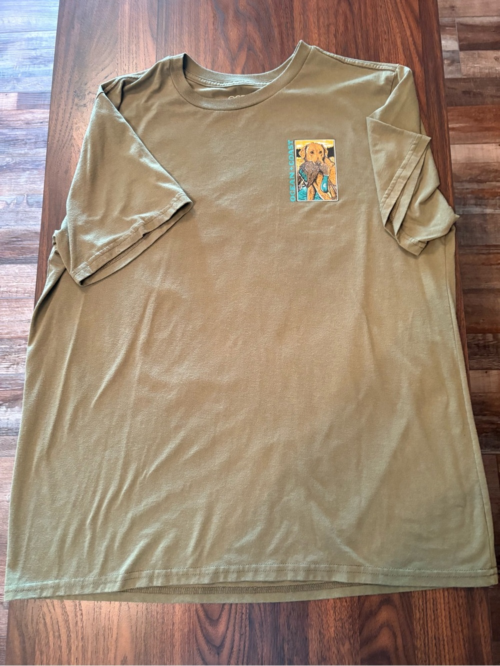 Men's Olive Graphic Short Sleeve Tee - Casual Everyday